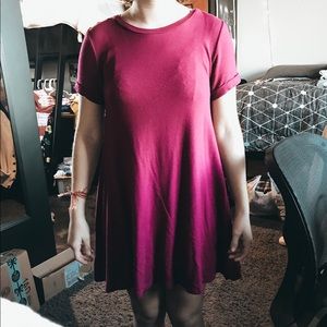 pink t shirt dress